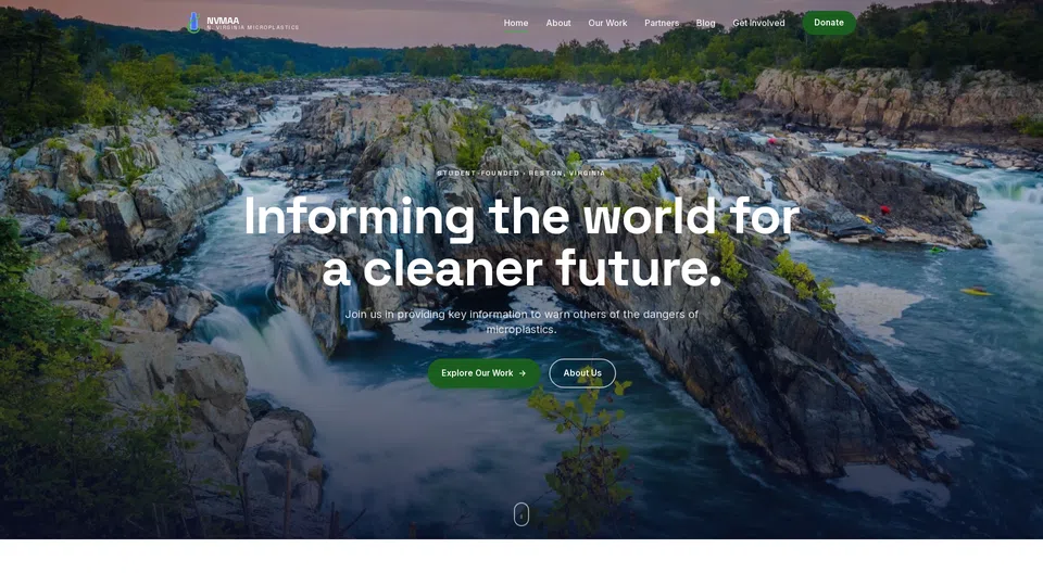 Homepage snapshot at launch