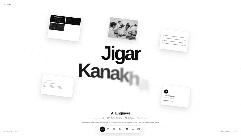 Homepage snapshot at launch