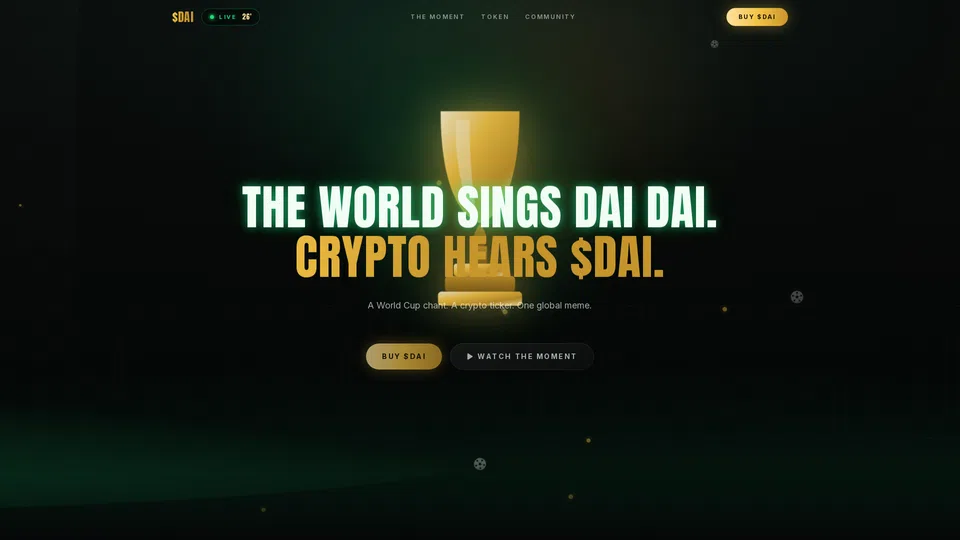Homepage snapshot at launch