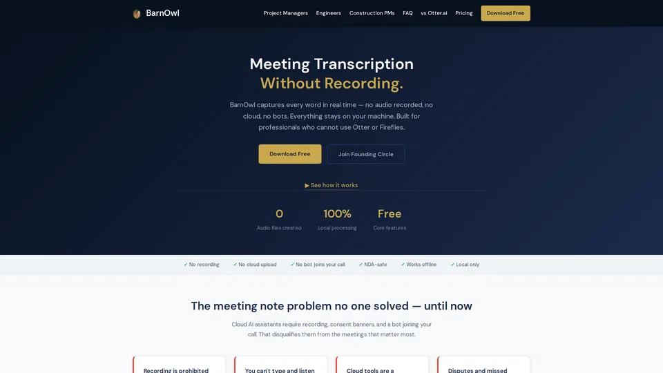 Homepage snapshot at launch