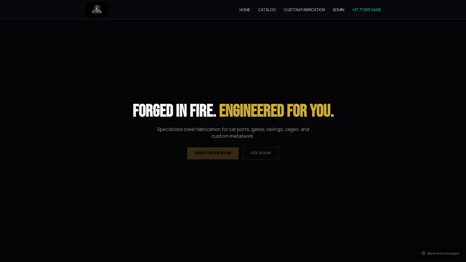 Homepage snapshot at launch
