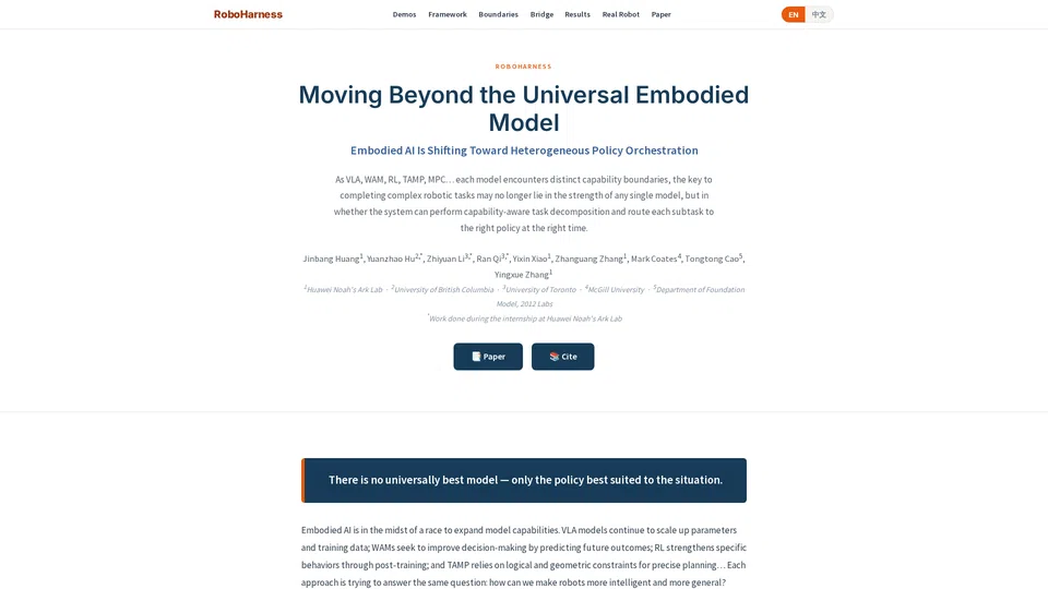 Homepage snapshot at launch