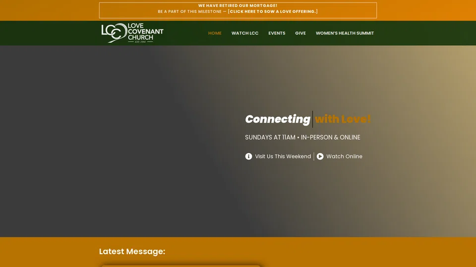 Homepage snapshot at launch