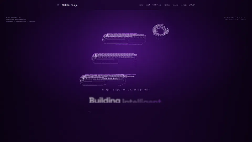 Homepage snapshot at launch