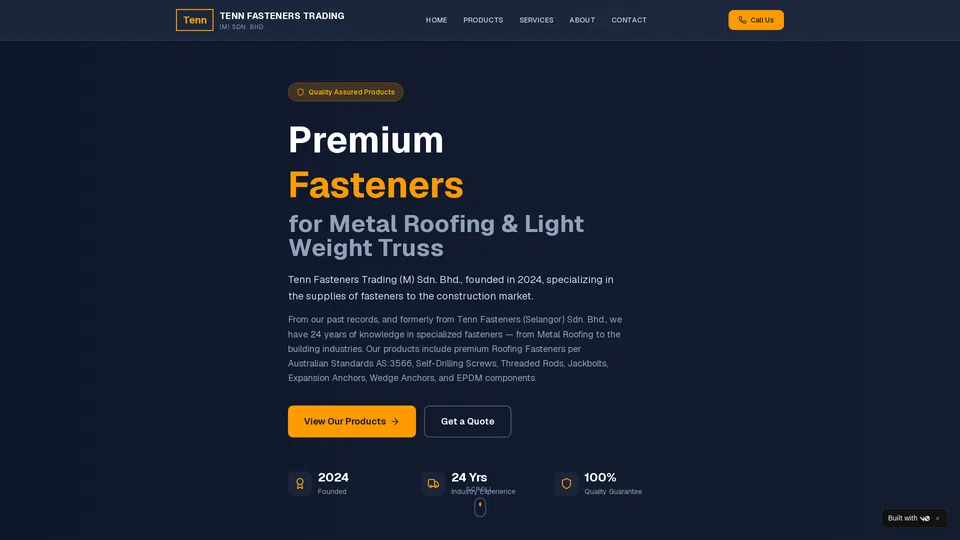 Homepage snapshot at launch