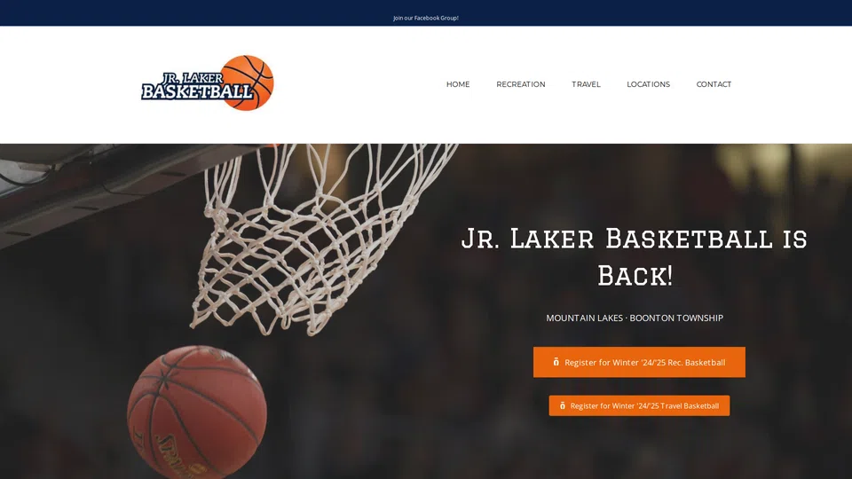 Homepage snapshot at launch