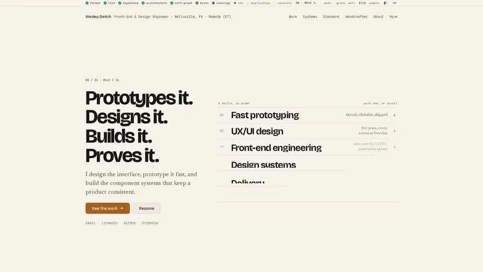 Homepage snapshot at launch