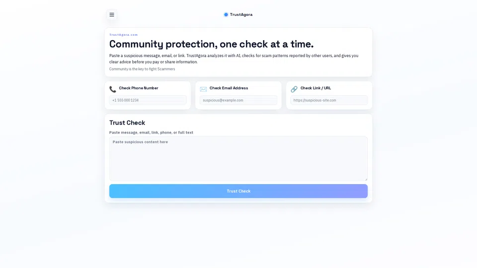 Homepage snapshot at launch