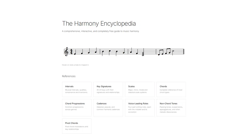 Homepage snapshot at launch