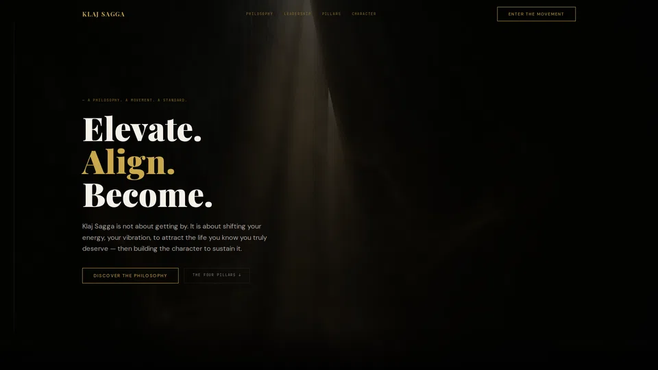 Homepage snapshot at launch