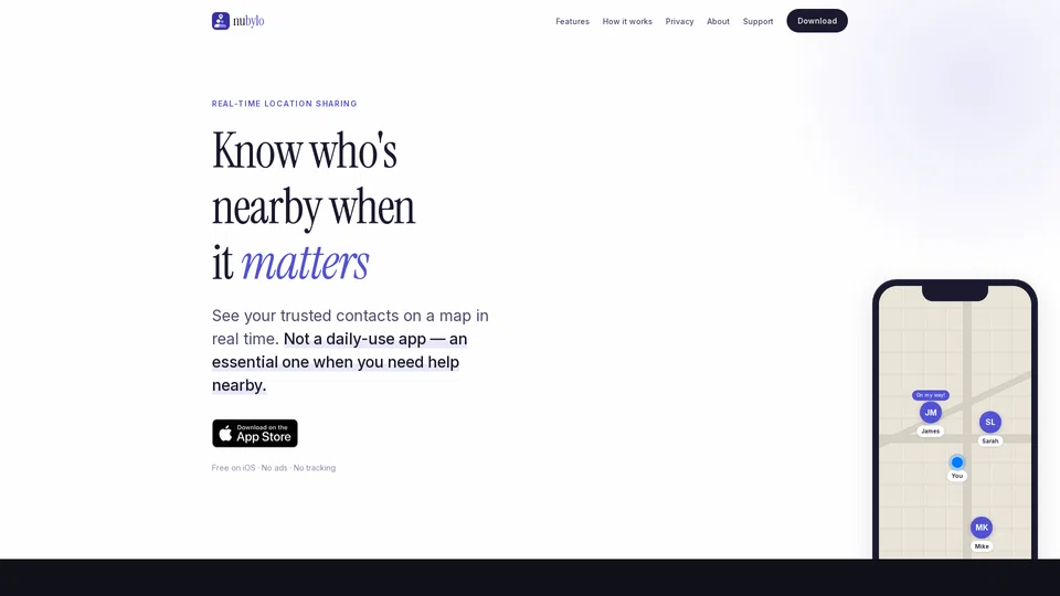 Homepage snapshot at launch
