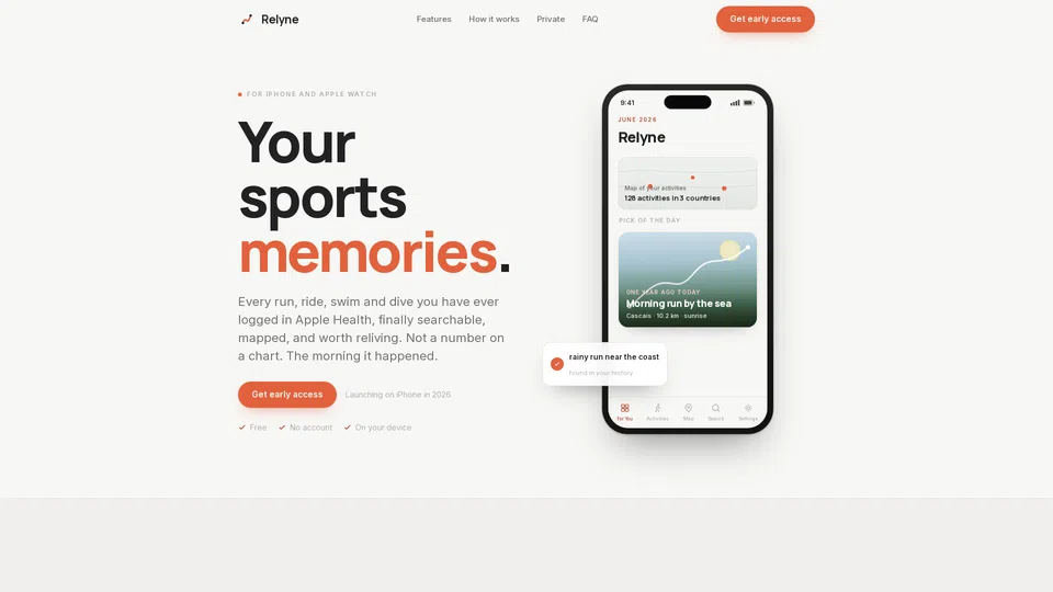 Homepage snapshot at launch
