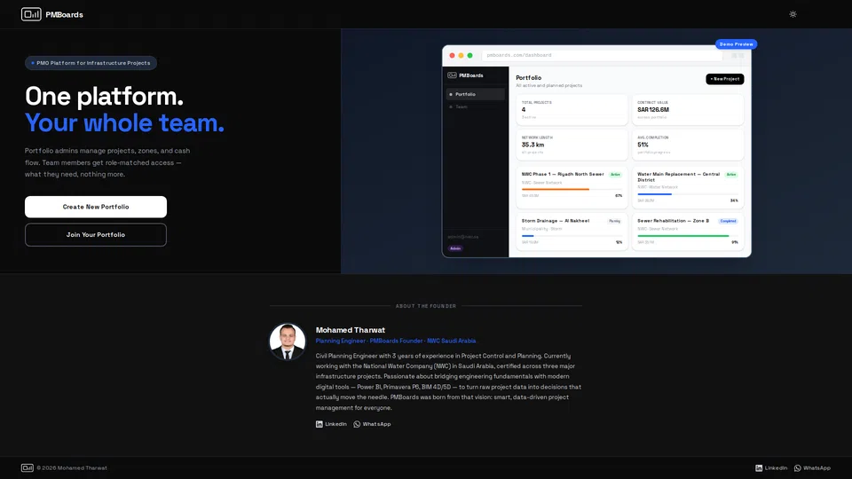 Homepage snapshot at launch
