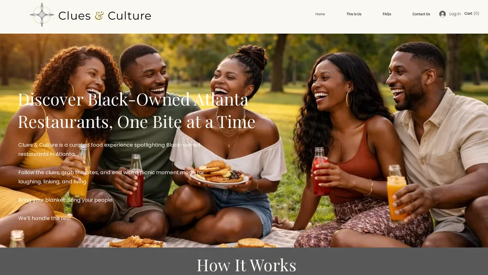 Homepage snapshot at launch