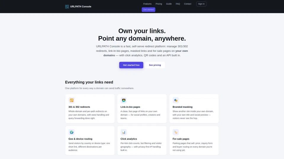 Homepage snapshot at launch
