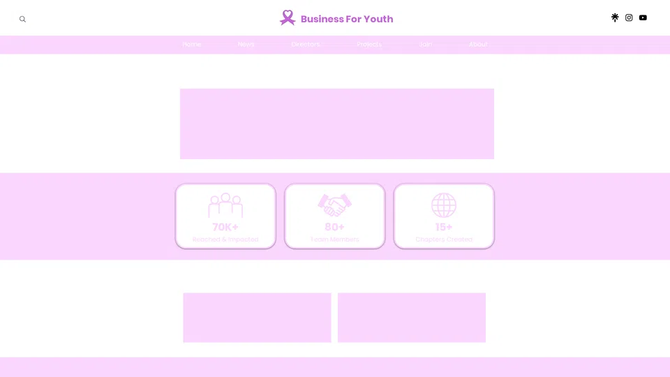 Homepage snapshot at launch