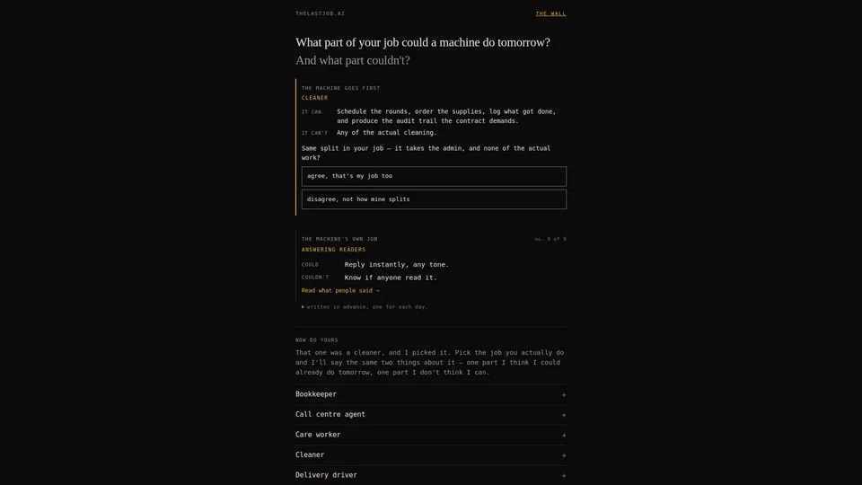 Homepage snapshot at launch