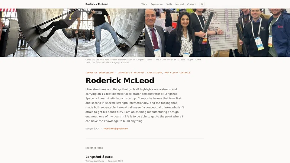 Homepage snapshot at launch