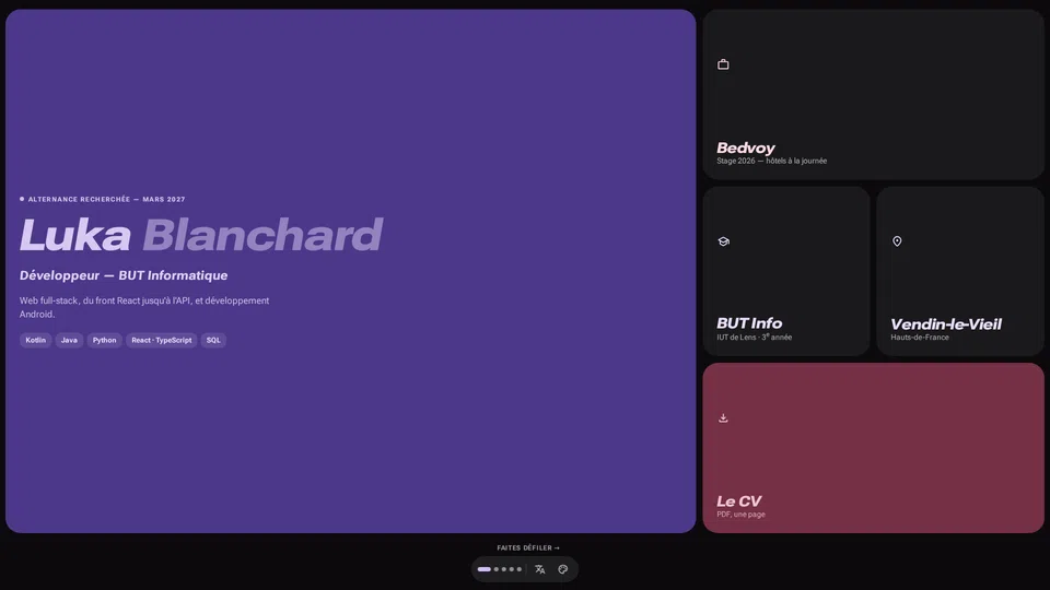 Homepage snapshot at launch