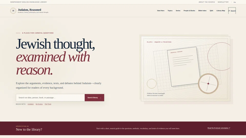 Homepage snapshot at launch