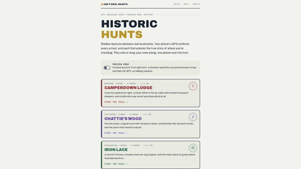 Homepage snapshot at launch