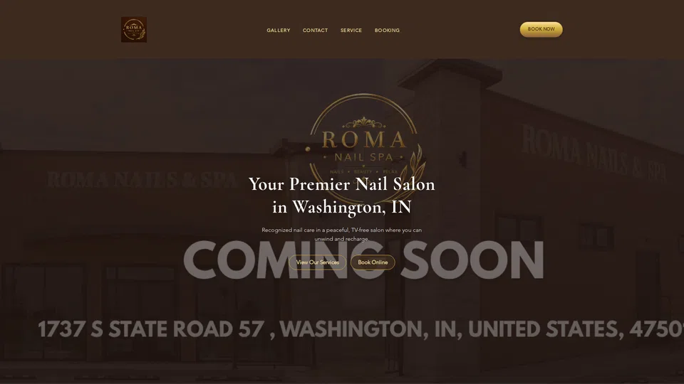 Homepage snapshot at launch