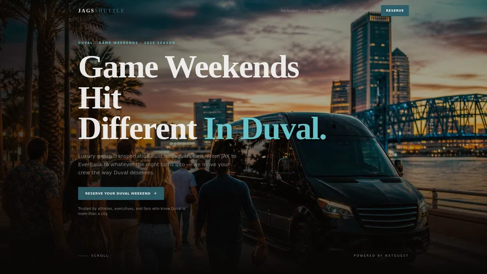 Homepage snapshot at launch