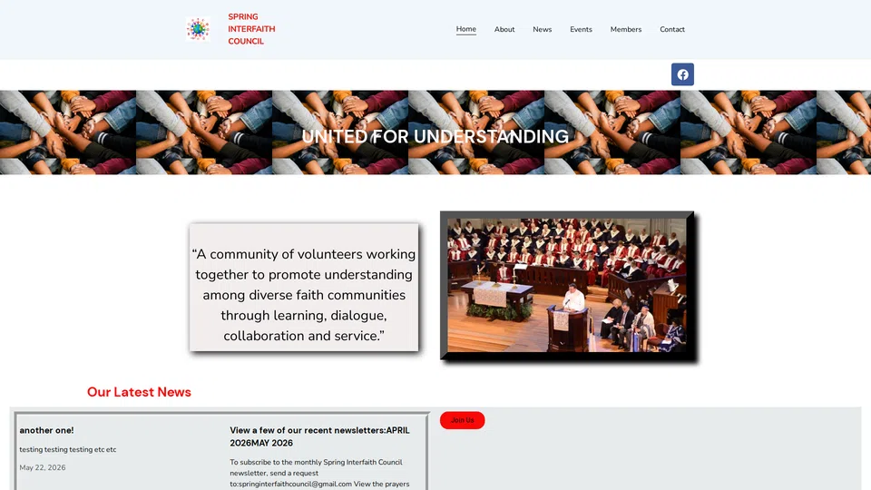 Homepage snapshot at launch