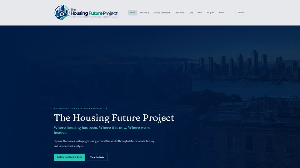 Homepage snapshot at launch