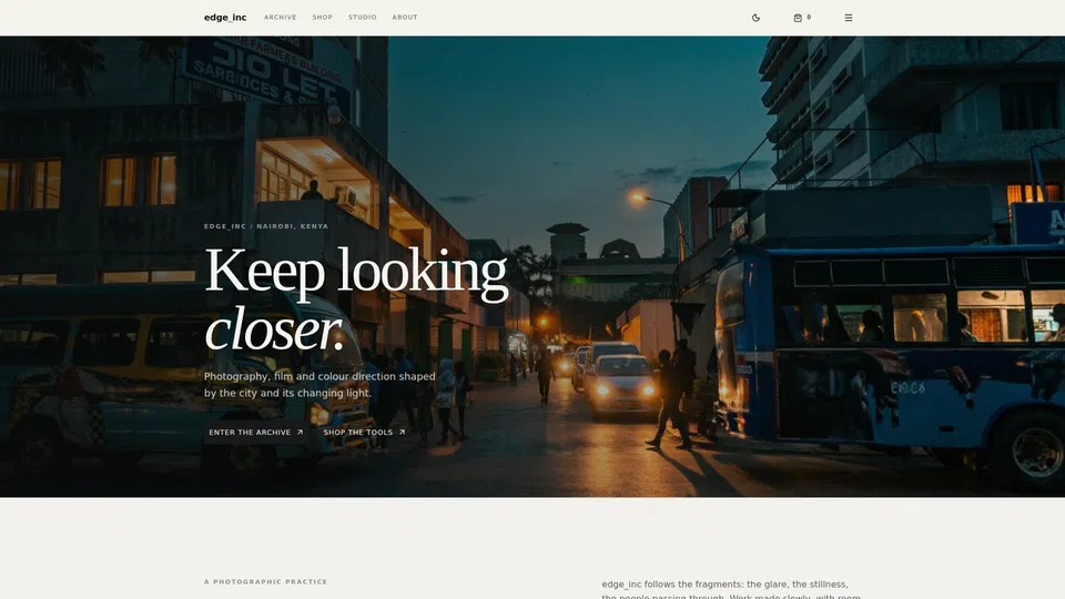 Homepage snapshot at launch