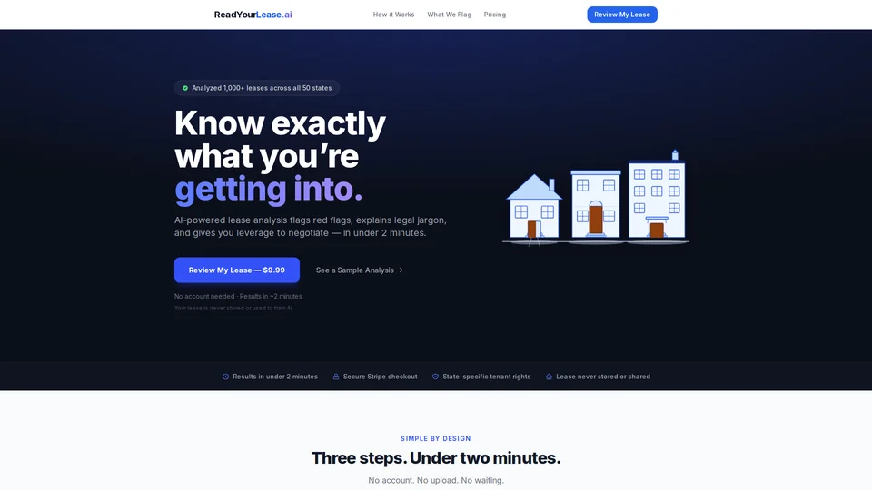 Homepage snapshot at launch