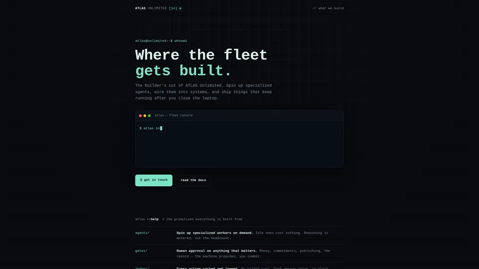 Homepage snapshot at launch