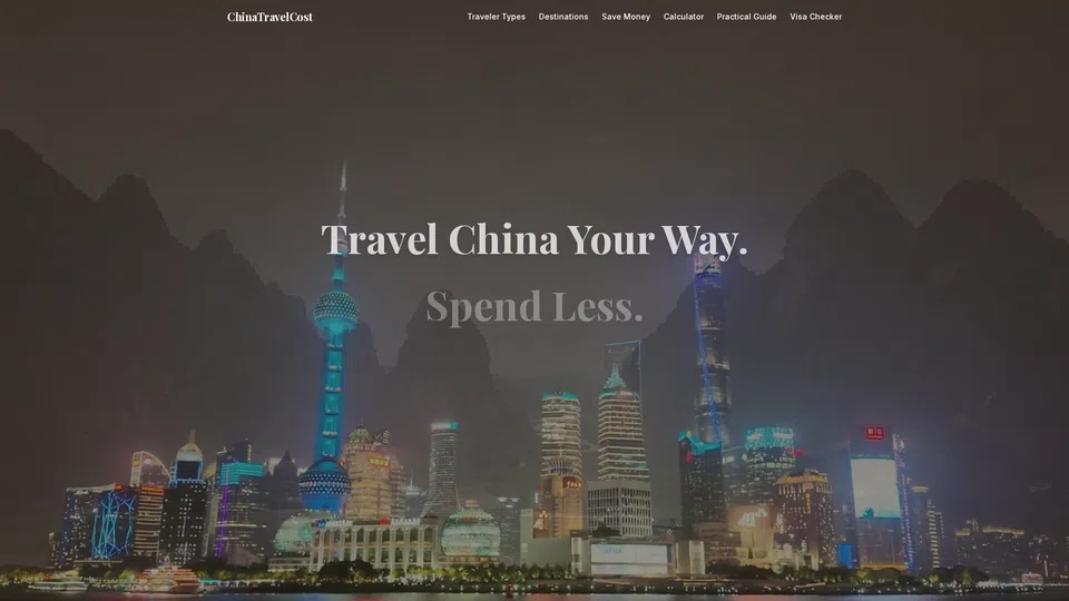 Homepage snapshot at launch