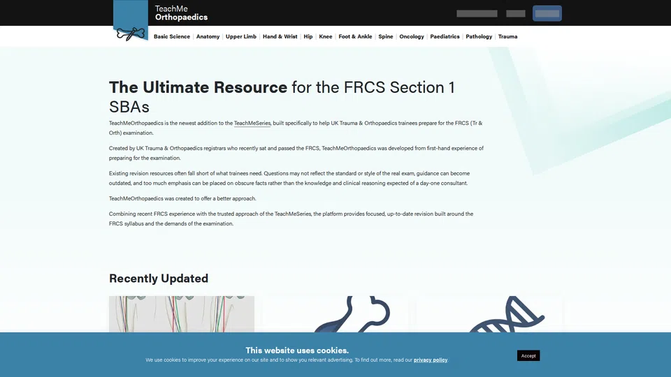 Homepage snapshot at launch