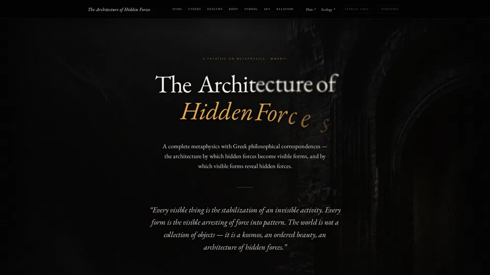 Homepage snapshot at launch