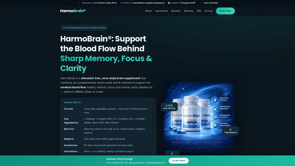 Homepage snapshot at launch
