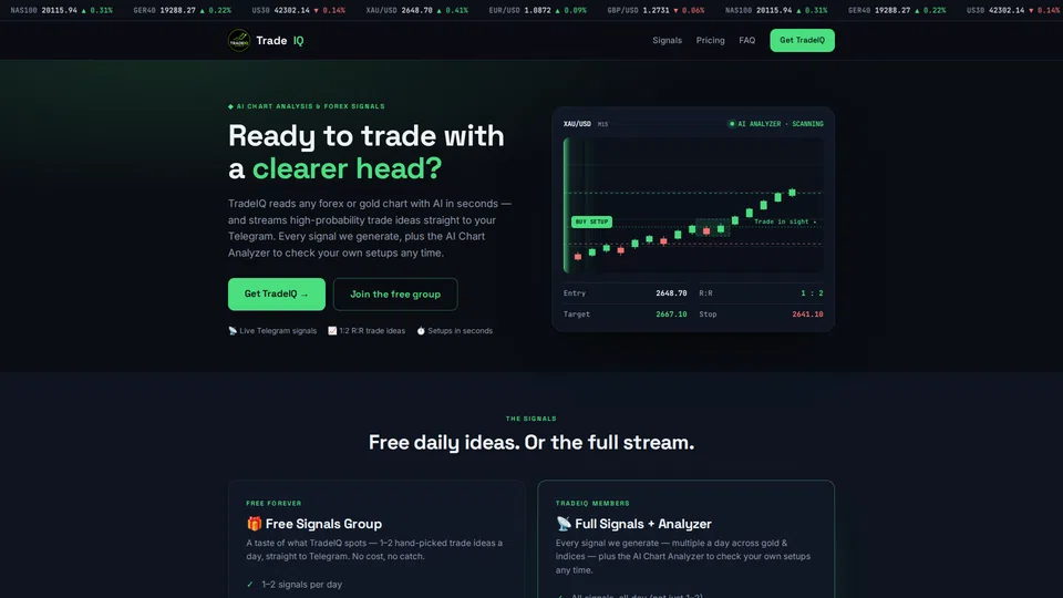 Homepage snapshot at launch
