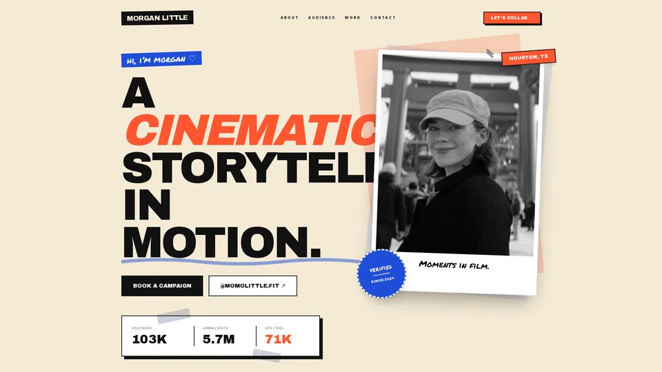 Homepage snapshot at launch
