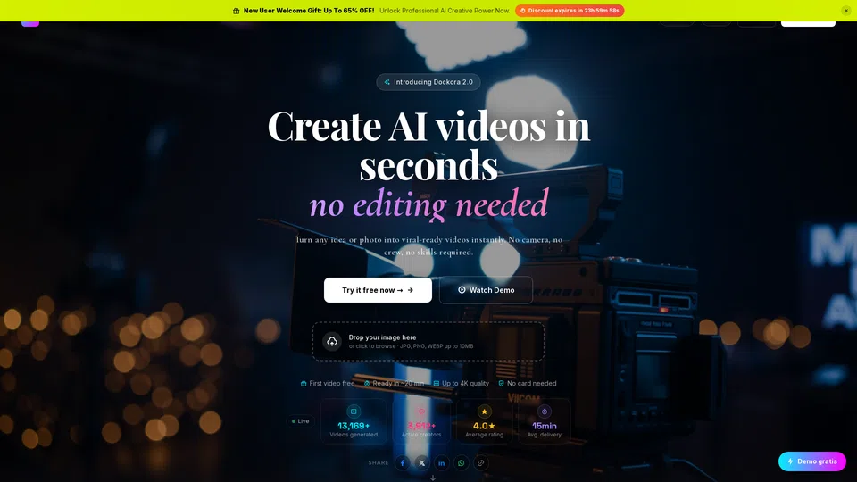 Homepage snapshot at launch