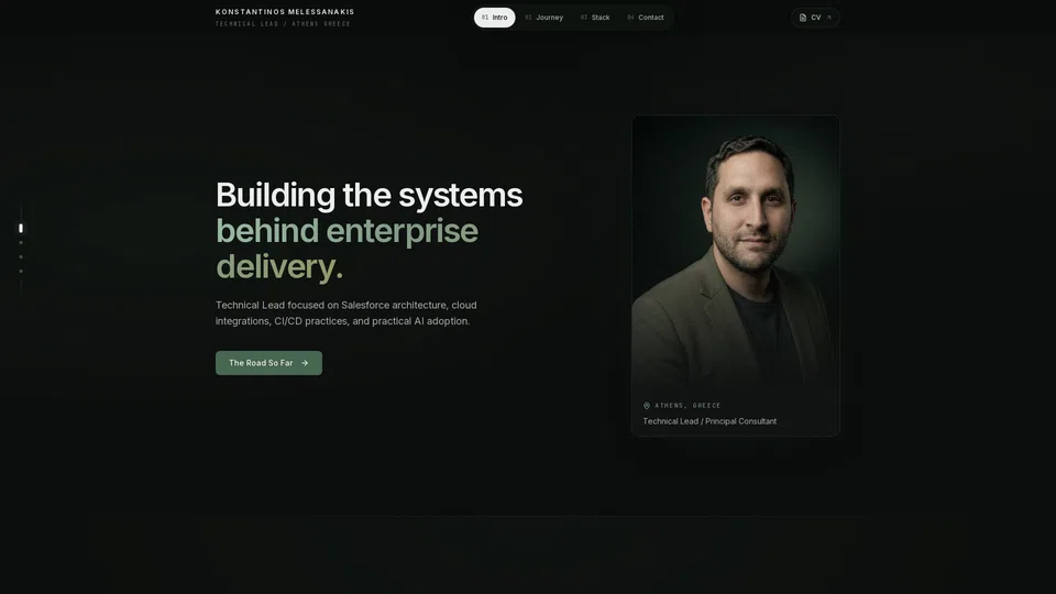 Homepage snapshot at launch