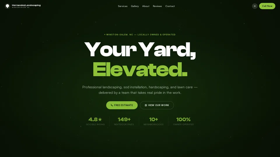 Homepage snapshot at launch