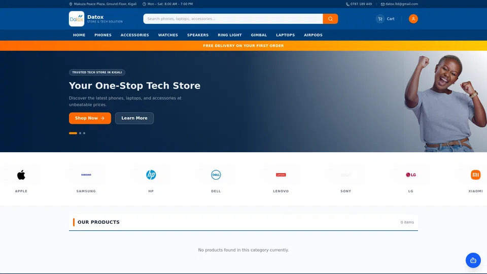 Homepage snapshot at launch