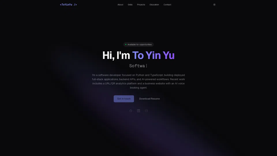 Homepage snapshot at launch