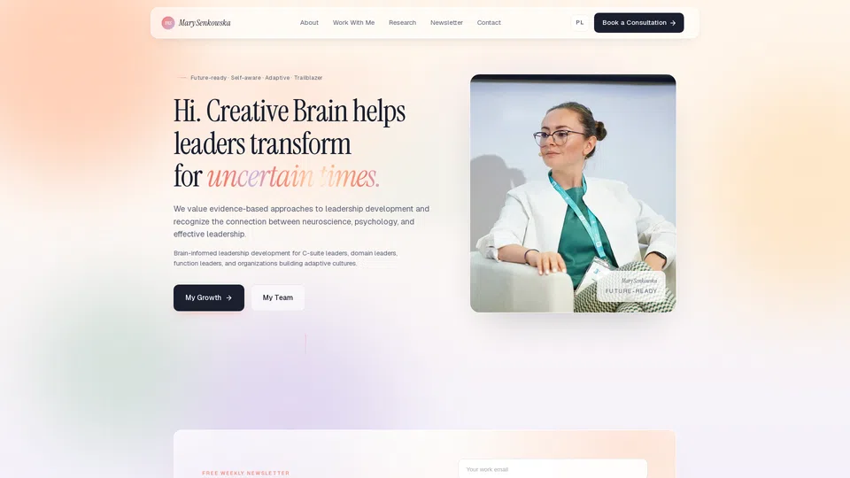Homepage snapshot at launch