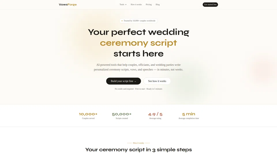 Homepage snapshot at launch