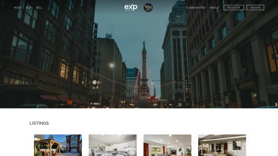 Homepage snapshot at launch