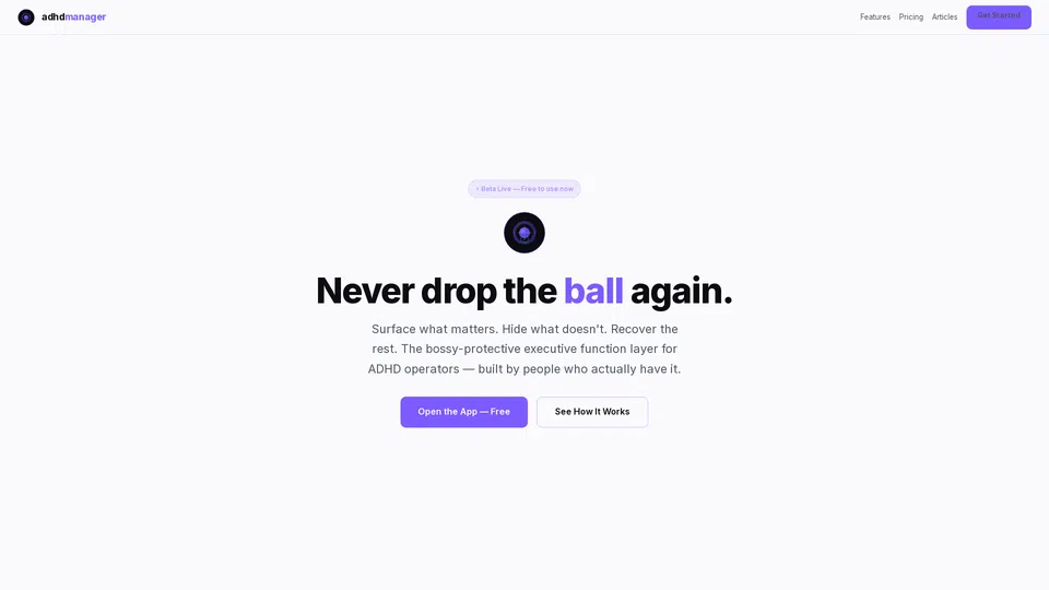 Homepage snapshot at launch