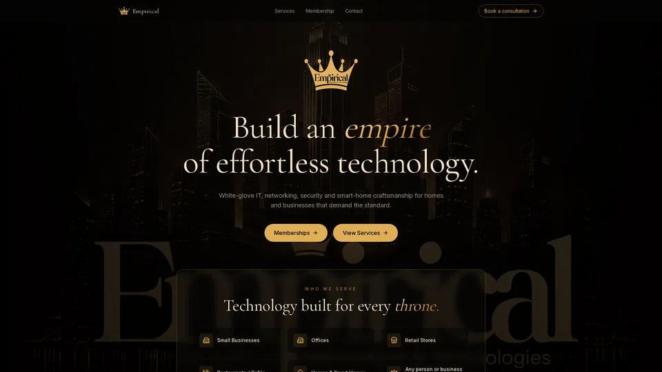Homepage snapshot at launch