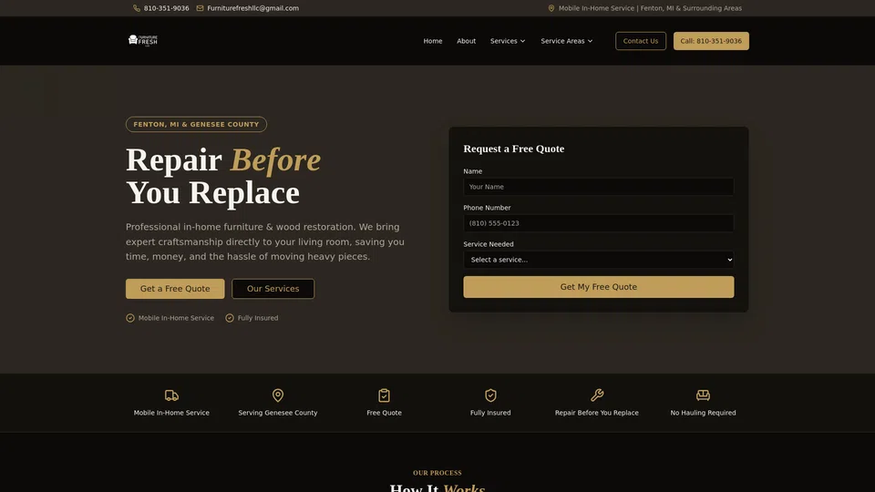 Homepage snapshot at launch