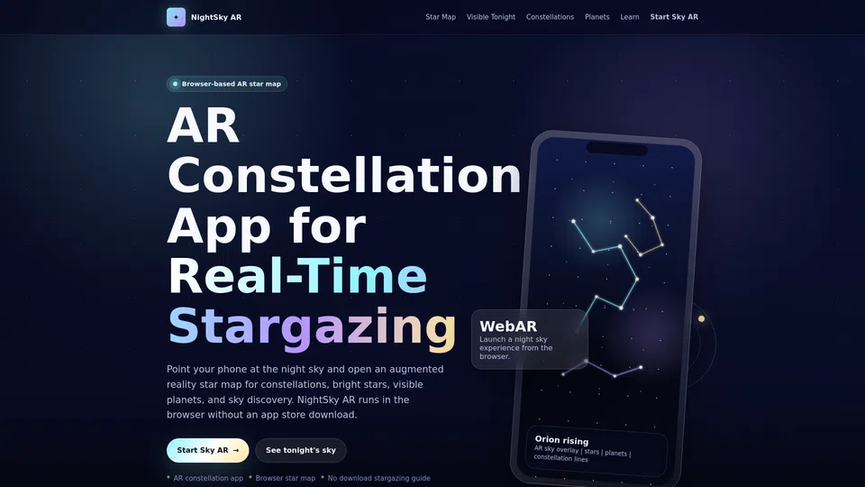 Homepage snapshot at launch